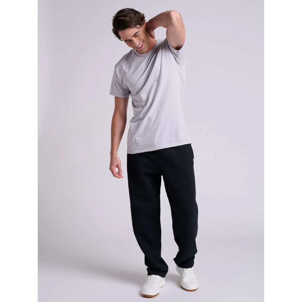 Russell Athletic Mens Black Fleece Sweatpants Relaxed Fit Drawstring Size Large